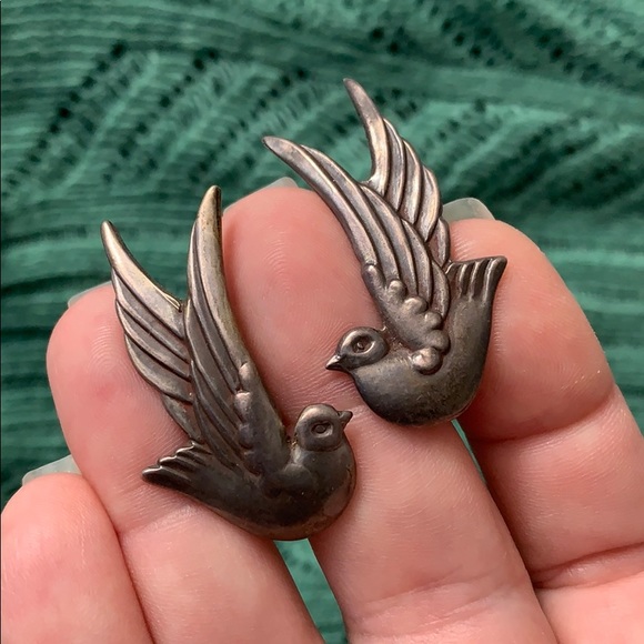 Jewelry - Los Castillo Taxco Bird Silver earrings